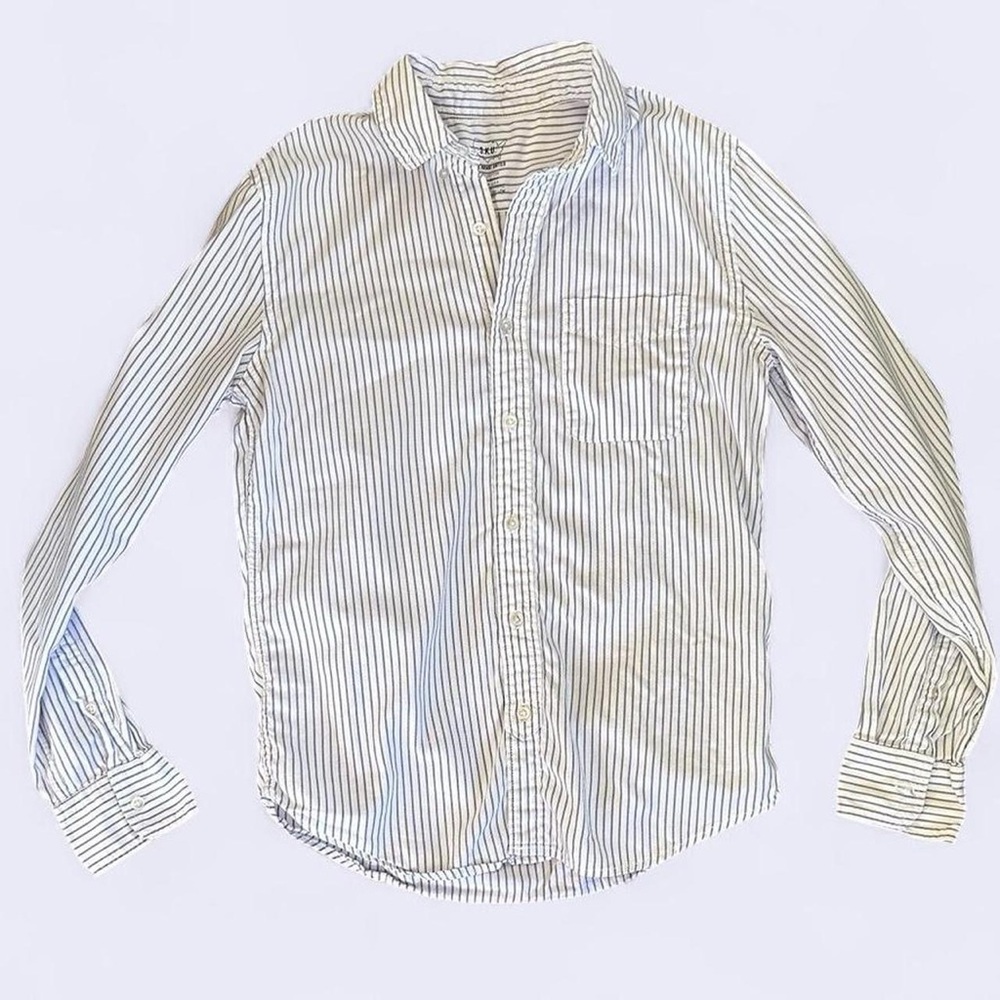 Save Khaki Striped Button Up